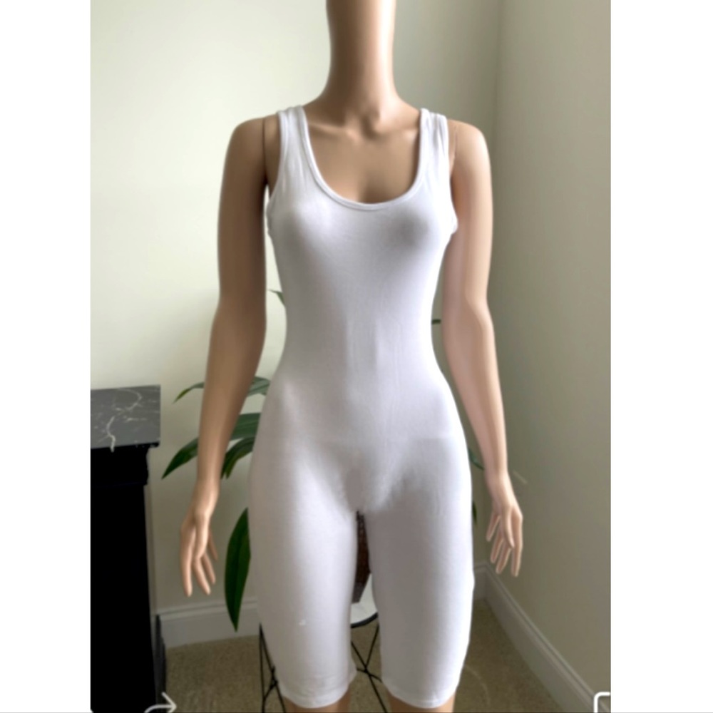 White Cotton Romper